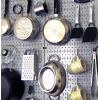 imageWall Control Pegboard 32in x 16in Galvanized Metal Pegboard Tool Board PanelGray