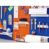 imageWall Control Pegboard 32in x 16in Galvanized Metal Pegboard Tool Board PanelOrange