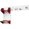 imageWall Control Pegboard Garden Supplies Storage and Organization Garden Tool Organizer Kit with Black Pegboard and White AccessoriesWhite Pegboard Red Accessories