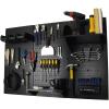 imageWall Control Pegboard Organizer 4 ft Metal Pegboard Standard Tool Storage Kit with Black Toolboard and Black AccessoriesBlack