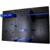 imageWall Control Pegboard Organizer 4 ft Metal Pegboard Standard Tool Storage Kit with Black Toolboard and Black AccessoriesBlack Pegboard Blue Accessories