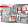 imageWall Control Pegboard Organizer 4 ft Metal Pegboard Standard Tool Storage Kit with Black Toolboard and Black AccessoriesGalvRed