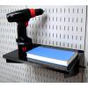 imageWall Control Pegboard Organizer 4 ft Metal Pegboard Standard Tool Storage Kit with Black Toolboard and Black AccessoriesGrayBlack