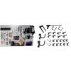 imageWall Control Pegboard Organizer 4 ft Metal Pegboard Standard Tool Storage Kit with Black Toolboard and Black AccessoriesGrayBlack