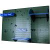 imageWall Control Pegboard Organizer 4 ft Metal Pegboard Standard Tool Storage Kit with Black Toolboard and Black AccessoriesGreen Pegboard with Blue Accessories