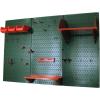 imageWall Control Pegboard Organizer 4 ft Metal Pegboard Standard Tool Storage Kit with Black Toolboard and Black AccessoriesGreen Pegboard with Red Accessories