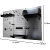 imageWall Control Pegboard Organizer 4 ft Metal Pegboard Standard Tool Storage Kit with Black Toolboard and Black AccessoriesMetallic Pegboard with Black Accessories