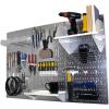 imageWall Control Pegboard Organizer 4 ft Metal Pegboard Standard Tool Storage Kit with Black Toolboard and Black AccessoriesMetallic Pegboard with White Accessories