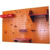 imageWall Control Pegboard Organizer 4 ft Metal Pegboard Standard Tool Storage Kit with Black Toolboard and Black AccessoriesOrange Pegboard Red Accessories