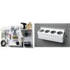imageWall Control Pegboard Organizer 4 ft Metal Pegboard Standard Tool Storage Kit with Black Toolboard and Black AccessoriesWhite