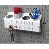 imageWall Control Pegboard Organizer 4 ft Metal Pegboard Standard Tool Storage Kit with Black Toolboard and Black AccessoriesWhite