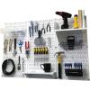 imageWall Control Pegboard Organizer 4 ft Metal Pegboard Standard Tool Storage Kit with Black Toolboard and Black AccessoriesWhite