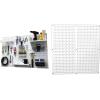 imageWall Control Pegboard Organizer 4 ft Metal Pegboard Standard Tool Storage Kit with Black Toolboard and Black AccessoriesWhite