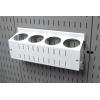 imageWall Control Pegboard Organizer 4 ft Metal Pegboard Standard Tool Storage Kit with Black Toolboard and Black AccessoriesWhite