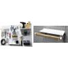 imageWall Control Pegboard Organizer 4 ft Metal Pegboard Standard Tool Storage Kit with Black Toolboard and Black AccessoriesWhite