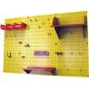 imageWall Control Pegboard Organizer 4 ft Metal Pegboard Standard Tool Storage Kit with Black Toolboard and Black AccessoriesYellow Pegboard Red Accessories
