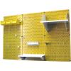 imageWall Control Pegboard Organizer 4 ft Metal Pegboard Standard Tool Storage Kit with Black Toolboard and Black AccessoriesYellow Pegboard with White Accessories