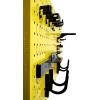 imageWall Control Pegboard Rack Garage Storage Galvanized Steel Horizontal Peg Board Pack  Two 32Inch x 16Inch Shiny Metallic Metal WallBoard Tool Organization PanelsYellow