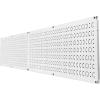 imageWall Control Pegboard Rack Garage Storage Galvanized Steel Horizontal Peg Board Pack  Two 32Inch x 16Inch Shiny Metallic Metal WallBoard Tool Organization PanelsWhite