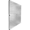 imageWall Control Pegboard Rack Garage Storage Galvanized Steel Horizontal Peg Board Pack  Two 32Inch x 16Inch Shiny Metallic Metal WallBoard Tool Organization PanelsMetallic