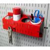 imageWall Control Pegboard Spray Can Holder Bracket and Aerosol Can Organizer Pegboard and Slotted Tool Board  BlackRed