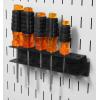 imageWall Control Screwdriver Holder Bracket Slotted Metal Pegboard Accessory Slotted Tool Board  RedBlack