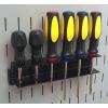 imageWall Control Screwdriver Holder Bracket Slotted Metal Pegboard Accessory Slotted Tool Board  RedBlack