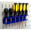 imageWall Control Screwdriver Holder Bracket Slotted Metal Pegboard Accessory Slotted Tool Board  RedBlue