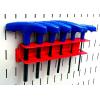 imageWall Control Screwdriver Holder Bracket Slotted Metal Pegboard Accessory Slotted Tool Board  RedRed
