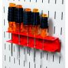imageWall Control Screwdriver Holder Bracket Slotted Metal Pegboard Accessory Slotted Tool Board  RedRed