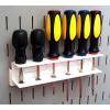 imageWall Control Screwdriver Holder Bracket Slotted Metal Pegboard Accessory Slotted Tool Board  RedWhite