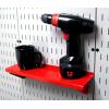 imageWall Control Shelf 4in Deep Pegboard Shelf Assembly Pegboard and Slotted Tool Board  RedRed
