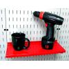 imageWall Control Shelf 6in Deep Pegboard Shelf Assembly Pegboard and Slotted Tool Board  BlueRed