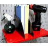 imageWall Control Shelf Divider for 9in Deep Pegboard Shelf Assembly for use Pegboard and Slotted Tool Board  BlueBlack