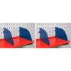 imageWall Control Shelf Divider for 9in Deep Pegboard Shelf Assembly for use Pegboard and Slotted Tool Board  BlueBlue