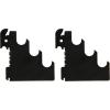 imageWall Control Slotted Metal Pegboard Rod Bracket Pair Accessory Pack Pegboard and Slotted Tool Board  BlackBlack