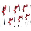 imageWall Control Standard Slotted Hook Pack  Slotted Metal Pegboard Hooks Pegboard and Slotted Tool Board  BlackRed