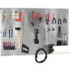 imageWall Control 30BAS300GVB 4Feet Metal Pegboard Basic Tool Organizer Kit with Galvanized Toolboard and Black Accessories Metallic