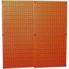 imageWall Control 30P3232B Black Metal Pegboard Pack  2 32quot Tall x 16quot Wide Black PegboardsOrange