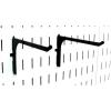imageWall Control 6in Reach Extended Hook Pair  Slotted Metal Pegboard Hooks Pegboard and Slotted Tool Board  BlackBlack