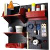 imageWall Control Craft ampamp Hobby Pegboard Organizer Storage Kit with Black Pegboard and Red AccessoriesBlack Pegboard Red Accessories