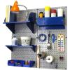 Gray Pegboard Blue Accessories