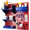 Red Pegboard Blue Accessories