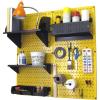 Yellow Pegboard Black Accessories