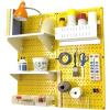 Yellow Pegboard White Accessories