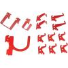 imageWall Control KT100B BU Slotted Storage Panel Basic Hook Assortment Pegboard and Slotted Tool Board  BlueRed