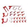 imageWall Control KT200DLX B Slotted Storage Panel Deluxe Metal Hook Assortment BlackRed