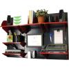 imageWall Control Office Organizer Unit Wall Mounted Office Desk Storage and Organization Kit Slotted White Wallboards and Blue AccessoriesRed  Black