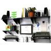 imageWall Control Office Organizer Unit Wall Mounted Office Desk Storage and Organization Kit Slotted White Wallboards and Blue AccessoriesWhiteBlack