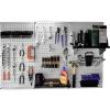 imageWall Control Pegboard Organizer 4 ft Metal Pegboard Standard Tool Storage Kit with Black Toolboard and Black AccessoriesGrayBlack